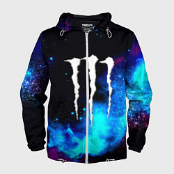 Ветровка с капюшоном мужская Monster energy космос, цвет: 3D-белый