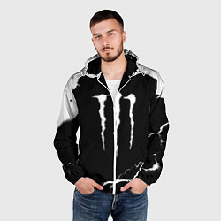 Ветровка с капюшоном мужская Monster energy storm energy, цвет: 3D-белый — фото 2