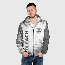 Ветровка с капюшоном мужская Bleach - white gradient вертикально, цвет: 3D-черный — фото 2