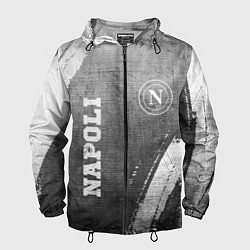 Ветровка с капюшоном мужская Napoli - grey gradient вертикально, цвет: 3D-черный