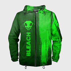 Ветровка с капюшоном мужская Bleach - green gradient по-вертикали, цвет: 3D-черный