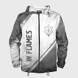 Ветровка с капюшоном мужская In Flames - white gradient вертикально, цвет: 3D-черный