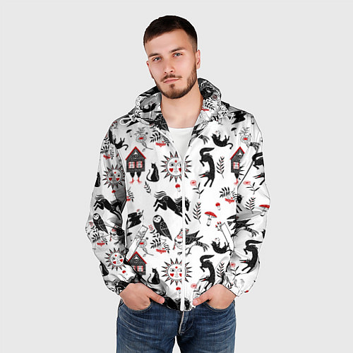 Мужская ветровка Русские сказки / 3D-Белый – фото 3