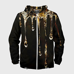 Мужская ветровка Мед на коричневой текстуре