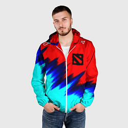 Ветровка с капюшоном мужская Dota краски, цвет: 3D-белый — фото 2