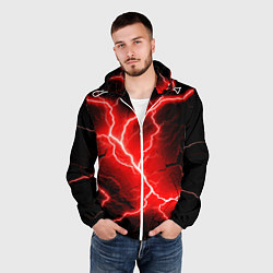 Ветровка с капюшоном мужская Lightning, цвет: 3D-белый — фото 2