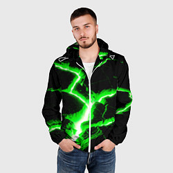 Ветровка с капюшоном мужская Разлом, цвет: 3D-белый — фото 2