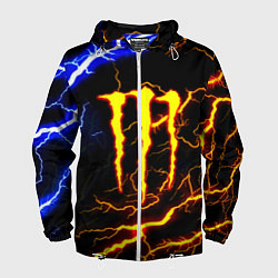 Ветровка с капюшоном мужская Monster energy шторм, цвет: 3D-белый