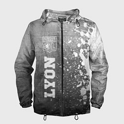 Ветровка с капюшоном мужская Lyon - grey gradient по-вертикали, цвет: 3D-черный