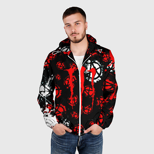 Мужская ветровка Monster energy anarhy / 3D-Белый – фото 3