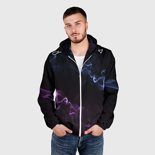 Мужская ветровка Color black blue pink / 3D-Белый – фото 3