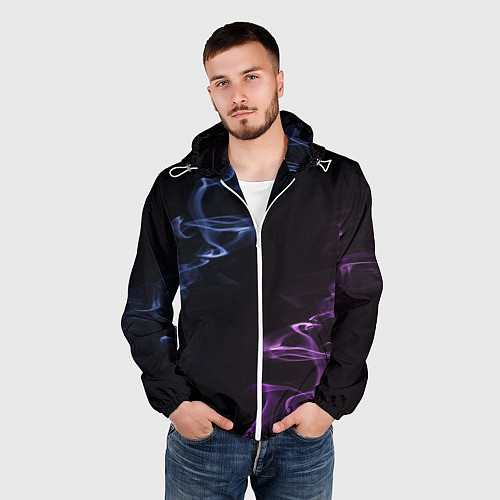Мужская ветровка Color black blue pink / 3D-Белый – фото 3