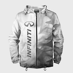 Ветровка с капюшоном мужская Infiniti - white gradient по-вертикали, цвет: 3D-черный