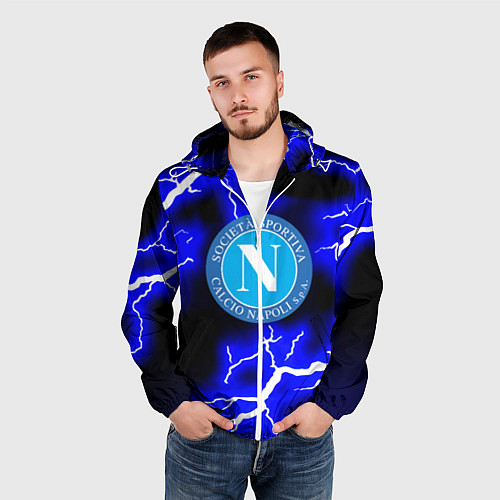 Мужская ветровка Napoli storm fc / 3D-Белый – фото 3