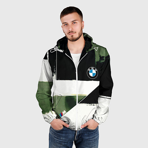 Мужская ветровка BMW логотип / 3D-Белый – фото 3