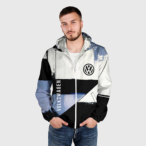 Мужская ветровка Volkswagen логотип / 3D-Белый – фото 3