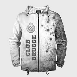 Ветровка с капюшоном мужская Club Brugge - white gradient по-вертикали, цвет: 3D-черный