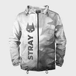 Ветровка с капюшоном мужская Stray - white gradient по-вертикали, цвет: 3D-черный