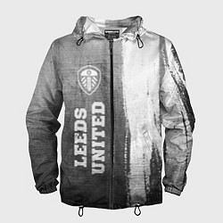 Ветровка с капюшоном мужская Leeds United - grey gradient по-вертикали, цвет: 3D-черный