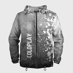 Ветровка с капюшоном мужская Coldplay - grey gradient по-вертикали, цвет: 3D-черный