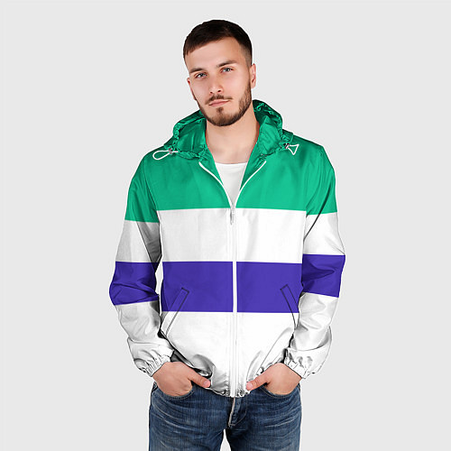 Мужская ветровка Как у человека паука Питера Паркера / 3D-Белый – фото 3