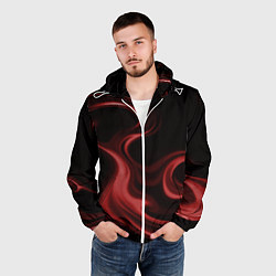 Ветровка с капюшоном мужская Color red, цвет: 3D-белый — фото 2