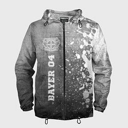 Ветровка с капюшоном мужская Bayer 04 - grey gradient по-вертикали, цвет: 3D-черный