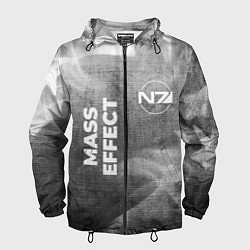 Ветровка с капюшоном мужская Mass Effect - grey gradient вертикально, цвет: 3D-черный