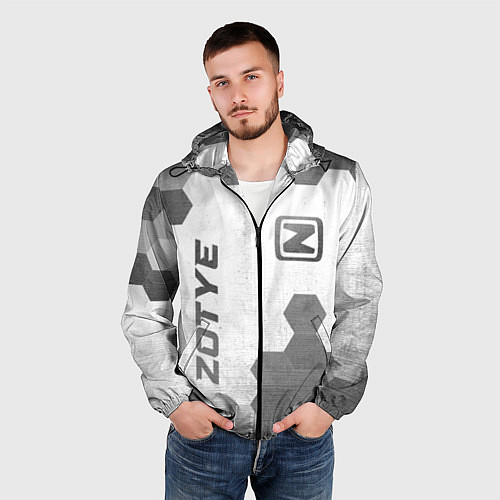 Мужская ветровка Zotye - white gradient вертикально / 3D-Черный – фото 3