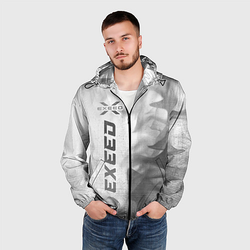 Мужская ветровка Exeed - white gradient по-вертикали / 3D-Черный – фото 3