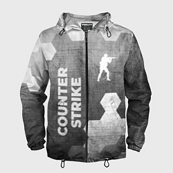 Ветровка с капюшоном мужская Counter Strike - grey gradient вертикально, цвет: 3D-черный