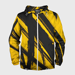 Мужская ветровка Абстракция на желтом