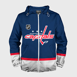 Ветровка с капюшоном мужская Washington Capitals hockey team, цвет: 3D-белый