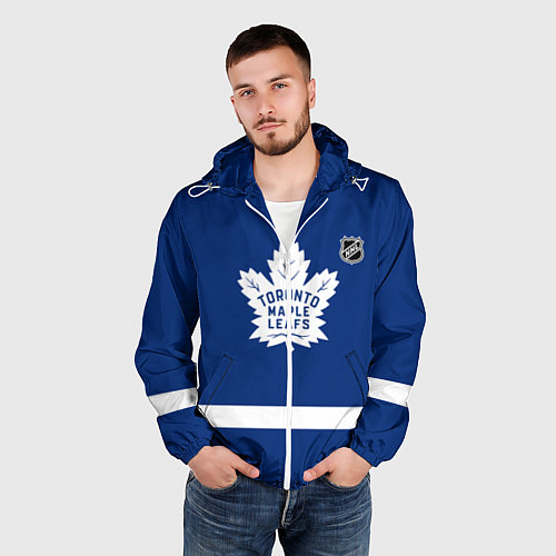 Мужская ветровка Торонто Мейпл Лифс хоккей / 3D-Белый – фото 3