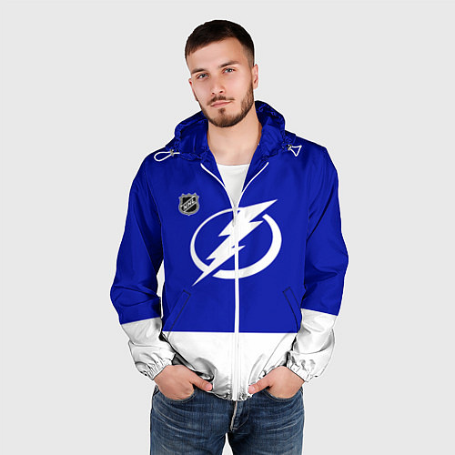 Мужская ветровка Тампа Бэй Лайтнинг хоккей / 3D-Белый – фото 3