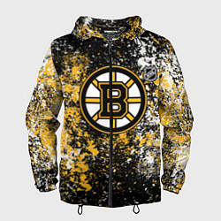 Ветровка с капюшоном мужская Boston Bruins NHL black, цвет: 3D-черный