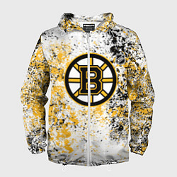 Ветровка с капюшоном мужская Boston Bruins NHL white, цвет: 3D-белый