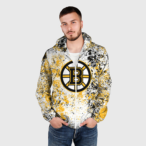 Мужская ветровка Boston Bruins NHL white / 3D-Белый – фото 3