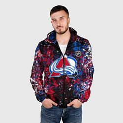 Ветровка с капюшоном мужская Colorado Avalanche NHL black, цвет: 3D-черный — фото 2