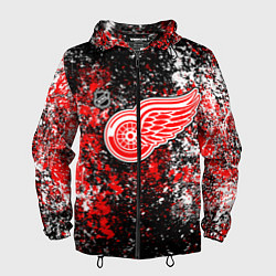 Ветровка с капюшоном мужская Detroit Red Wings NHL black, цвет: 3D-черный