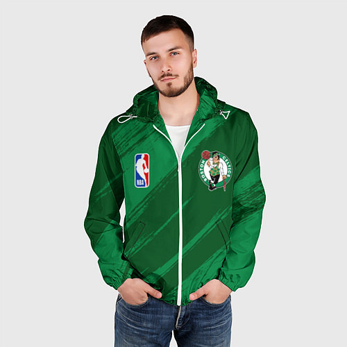 Мужская ветровка Boston Celtics NBA basketball / 3D-Белый – фото 3