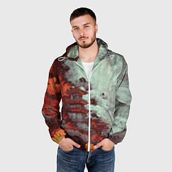 Ветровка с капюшоном мужская Башня в облаках, цвет: 3D-белый — фото 2