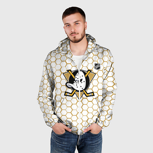 Мужская ветровка Анахайм Дакс - белые соты / 3D-Белый – фото 3