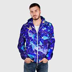 Ветровка с капюшоном мужская Небо-Звезды, цвет: 3D-белый — фото 2