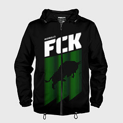 Ветровка с капюшоном мужская FC Krasnodar, цвет: 3D-черный