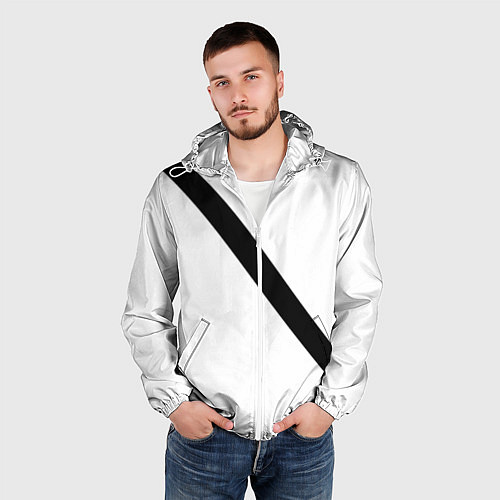 Мужская ветровка Ремень безопасности пассажирский / 3D-Белый – фото 3