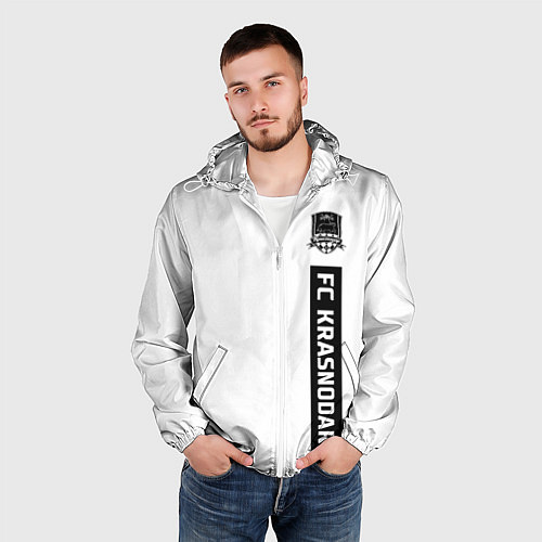Мужская ветровка FC Krasnodar - white / 3D-Белый – фото 3