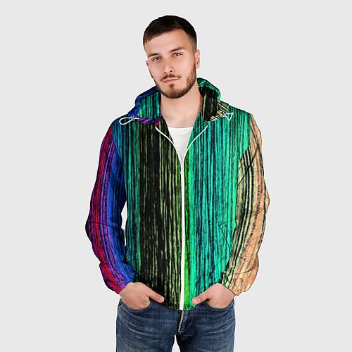 Мужская ветровка Цветовая палитра / 3D-Белый – фото 3
