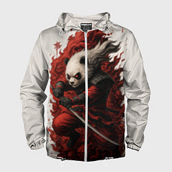 Мужская ветровка Демоническая панда самурай - нейроарт
