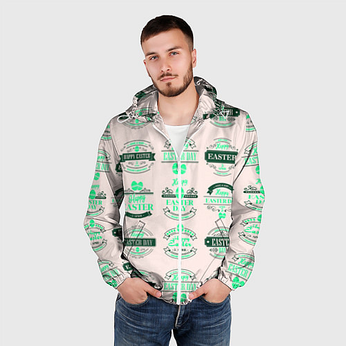 Мужская ветровка Easter turquoise / 3D-Белый – фото 3